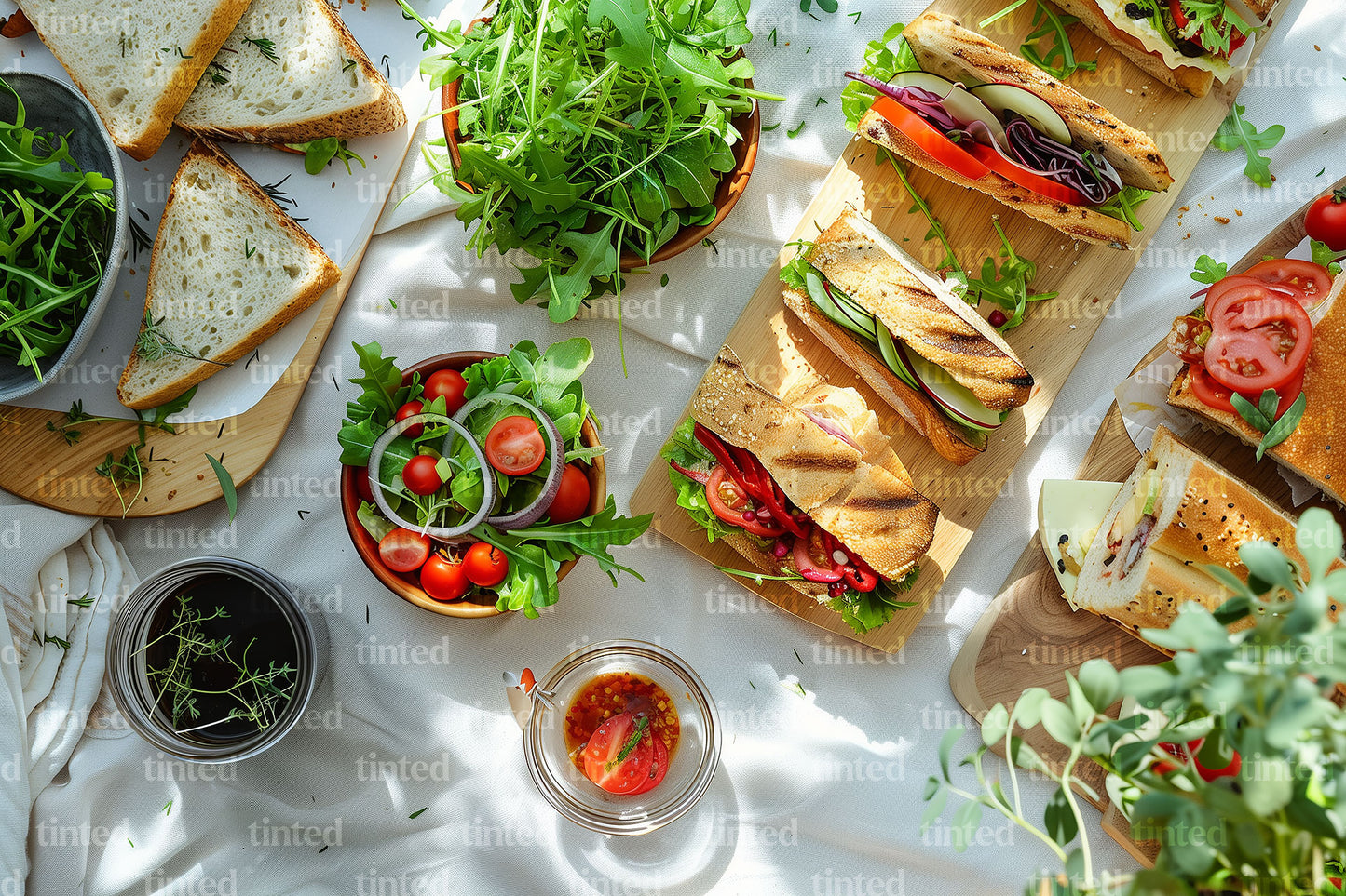 tinted-an-assortment-of-sandwiches-with-condiments-and-salad-9e1c46e20aba