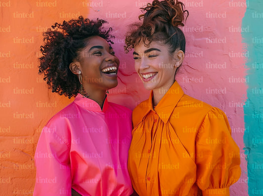 tinted-women-in-bright-colorful-laughing-and-talking-46a2f4defa3d